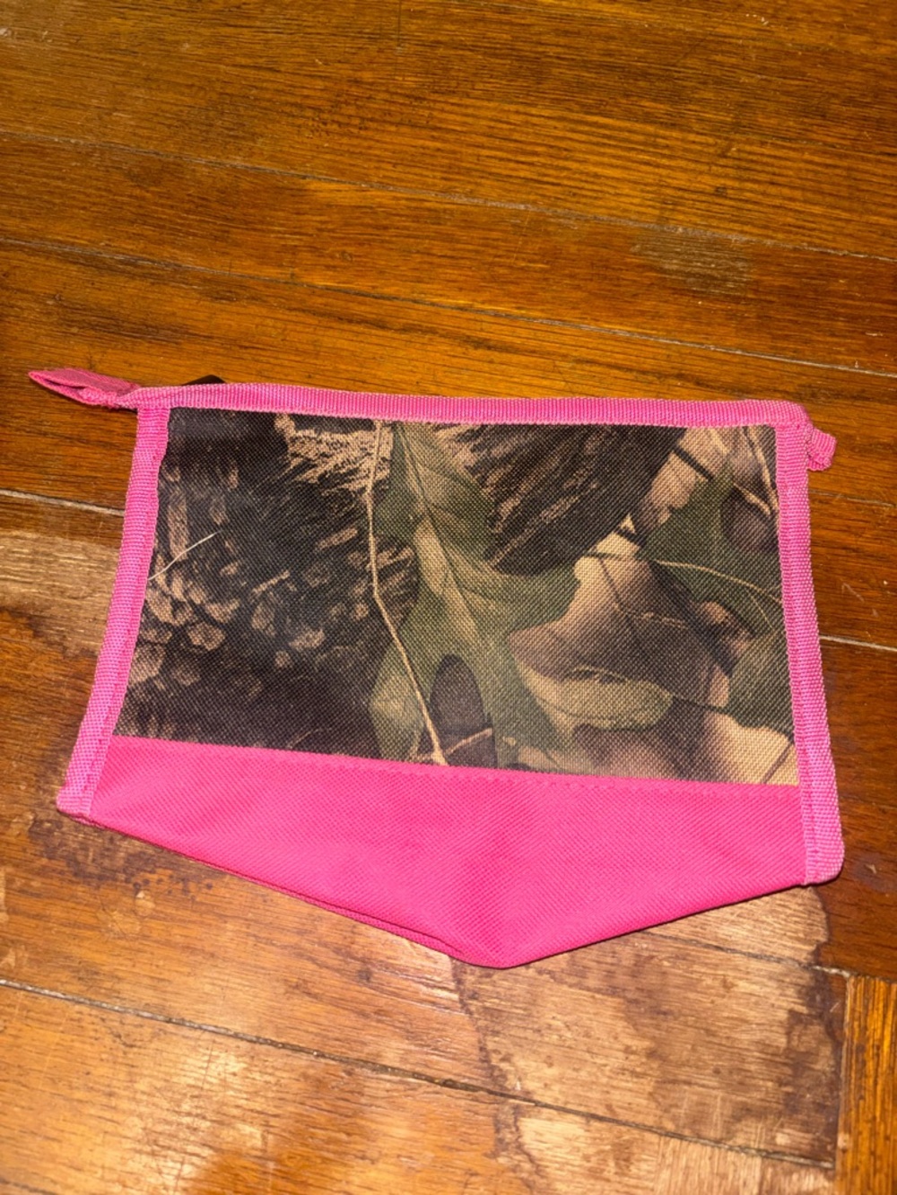 Pink Trim Camo Zip Pouch